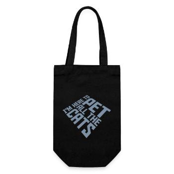 Pet All The Cats - Gift Bag for Bottles - black - Front