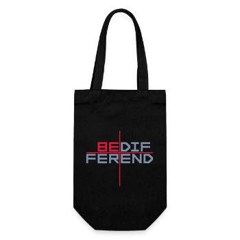 Be different Logo Design - Gift Bag for Bottles - black - Front