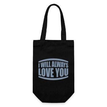 I will always love - Gift Bag for Bottles - black - Front