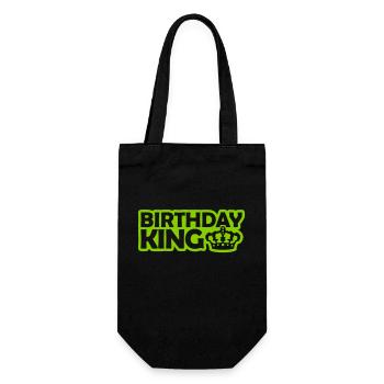 Birthday King Party Logo - Gift Bag for Bottles - black - Front