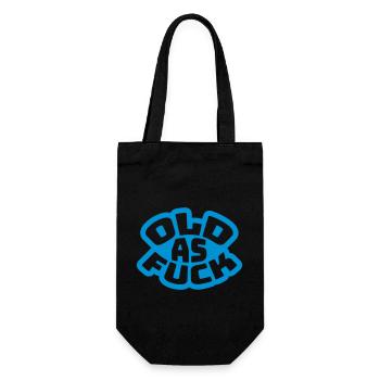 old AF Text Logo - Geschenkbeutel für Flaschen - Schwarz - Vorne