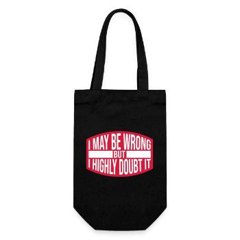 I may be wrong - Gift Bag for Bottles - black - Front