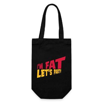 im fat lets party - Geschenkbeutel für Flaschen - Schwarz - Vorne