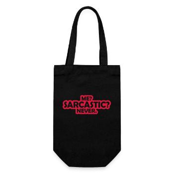 me sarcastic never quote - Gift Bag for Bottles - black - Front
