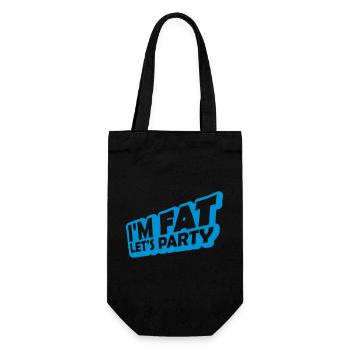 im fat lets party - Geschenkbeutel für Flaschen - Schwarz - Vorne