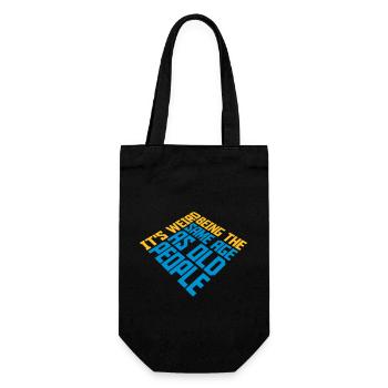 being old people age - Gift Bag for Bottles - black - Front