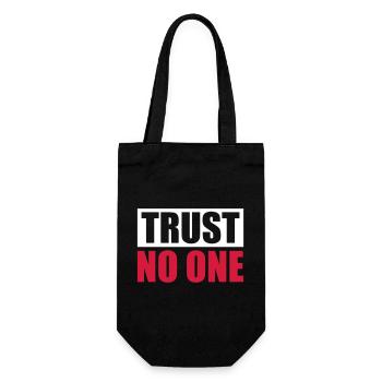 trust no one Zitat - Geschenkbeutel für Flaschen - Schwarz - Vorne