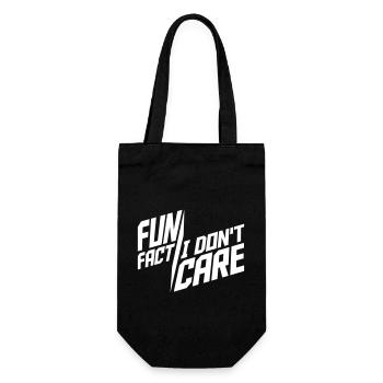 I don't care fact - Gift Bag for Bottles - black - Front
