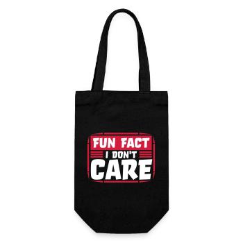 I dont care fact - Geschenkbeutel für Flaschen - Schwarz - Vorne