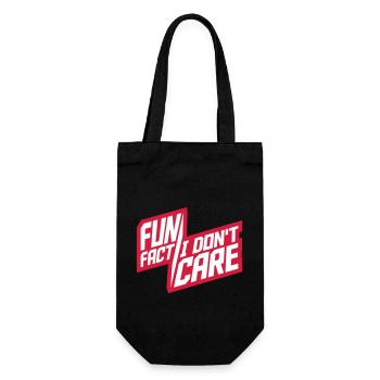 I dont care fact - Geschenkbeutel für Flaschen - Schwarz - Vorne