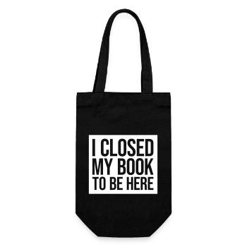 I closed my book - Gift Bag for Bottles - black - Front
