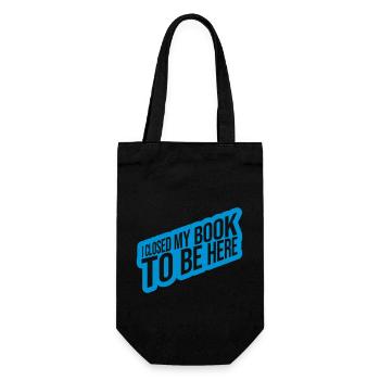 I closed my book - Gift Bag for Bottles - black - Front