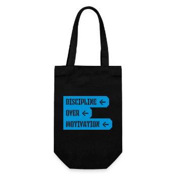 Citation de discipline sur la motivation - Sac à bouteille - noir - Devant