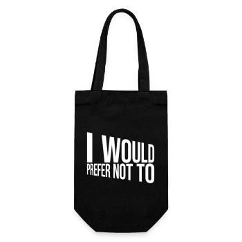 Je préfère ne pas - Sac à bouteille - noir - Devant