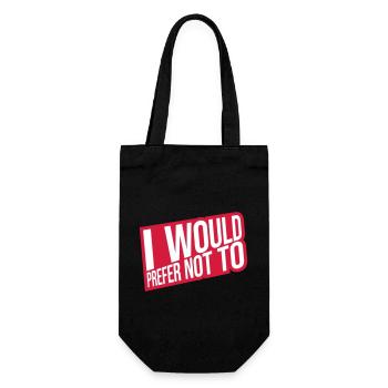 Je préfère ne pas - Sac à bouteille - noir - Devant
