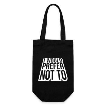 Je préfère ne pas - Sac à bouteille - noir - Devant