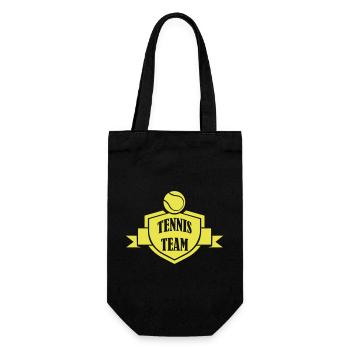 Tennis Team - Geschenkbeutel für Flaschen - Schwarz - Vorne