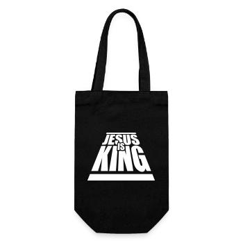 jesus is king Zitat - Geschenkbeutel für Flaschen - Schwarz - Vorne