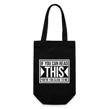 too close to me - Gift Bag for Bottles - black - Front