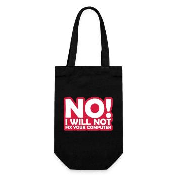 not fix your computer - Gift Bag for Bottles - black - Front