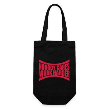 nobody cares work harder - Gift Bag for Bottles - black - Front