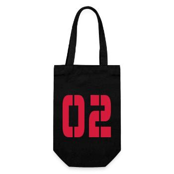 Geburtsjahr Geburtstag Neues Jahr Born In 2002 -02 - Geschenkbeutel für Flaschen - Schwarz - Vorne
