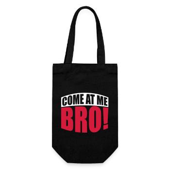 come at me bro - Geschenkbeutel für Flaschen - Schwarz - Vorne