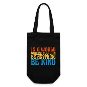 you can be kind - Gift Bag for Bottles - black - Front