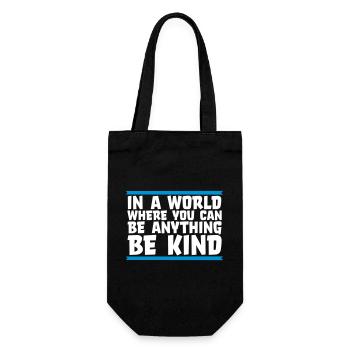 you can be kind - Gift Bag for Bottles - black - Front