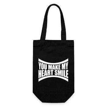Faire sourire mon cœur - Sac à bouteille - noir - Devant
