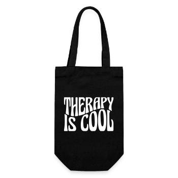 la thérapie est cool Citation - Sac à bouteille - noir - Devant