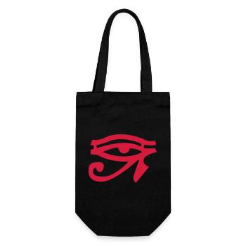 eye oudja01 Konvertiert - Geschenkbeutel für Flaschen - Schwarz - Vorne