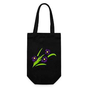 fleurs en épi - Sac à bouteille - noir - Devant
