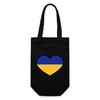 Cœur d’Ukraine - Sac à bouteille - noir - Devant