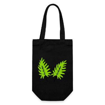 feuilles - Sac à bouteille - noir - Devant