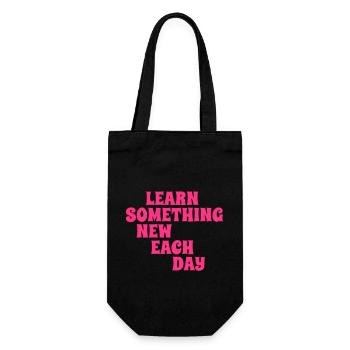 LearnSomethingNewEachDayPink - Gift Bag for Bottles - black - Front