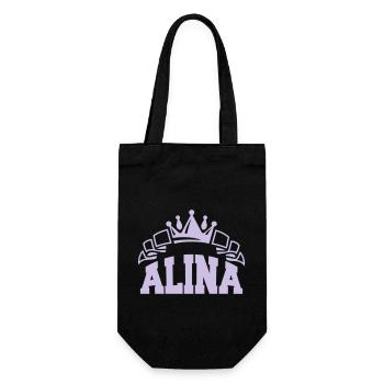 alina - Geschenkbeutel für Flaschen - Schwarz - Vorne