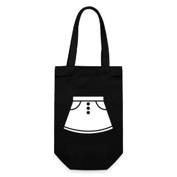 White Logo - Gift Bag for Bottles - black - Front
