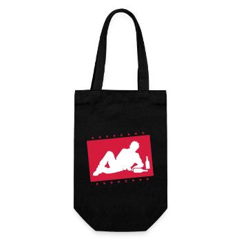 Drunk Drunk Man Boozing - Gift Bag for Bottles - black - Front