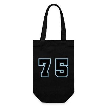 75 Number Symbol - Gift Bag for Bottles - black - Front