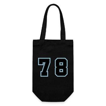 78 Number Symbol - Gift Bag for Bottles - black - Front