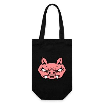 Evil Wild Boar Wild Boar Comic Pig - Gift Bag for Bottles - black - Front
