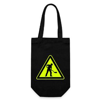 Road construction sign construction site 1 - Gift Bag for Bottles - black - Front