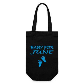 Baby für JUNI - Geschenkbeutel für Flaschen - Schwarz - Vorne