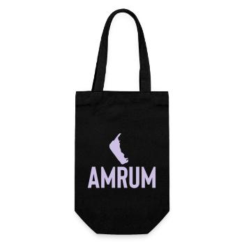 Amrum, Insel, Urlaub - Geschenkbeutel für Flaschen - Schwarz - Vorne