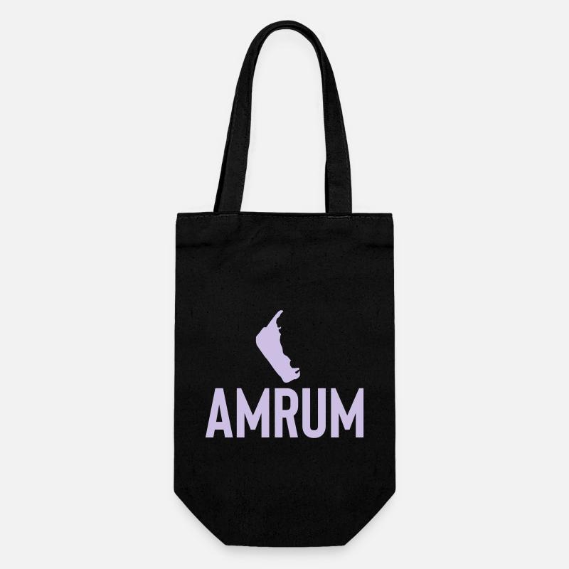 Amrum, Insel, Urlaub - Geschenkbeutel für Flaschen - Schwarz
