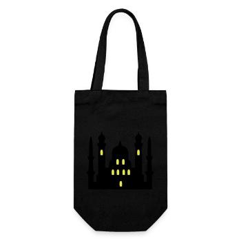 moschee 02 - Geschenkbeutel für Flaschen - Schwarz - Vorne