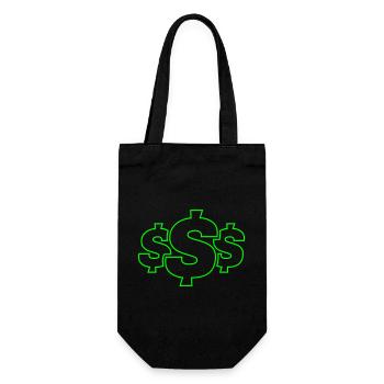 dollar symbol - Geschenkbeutel für Flaschen - Schwarz - Vorne