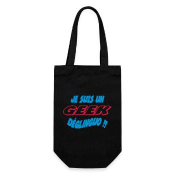 JE SUIS UN GEEK déglinguo !!! - Sac à bouteille - noir - Devant