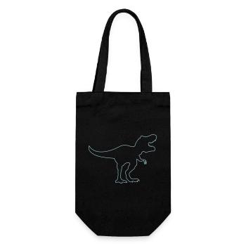 Dinosaur Trex - Gift Bag for Bottles - black - Front